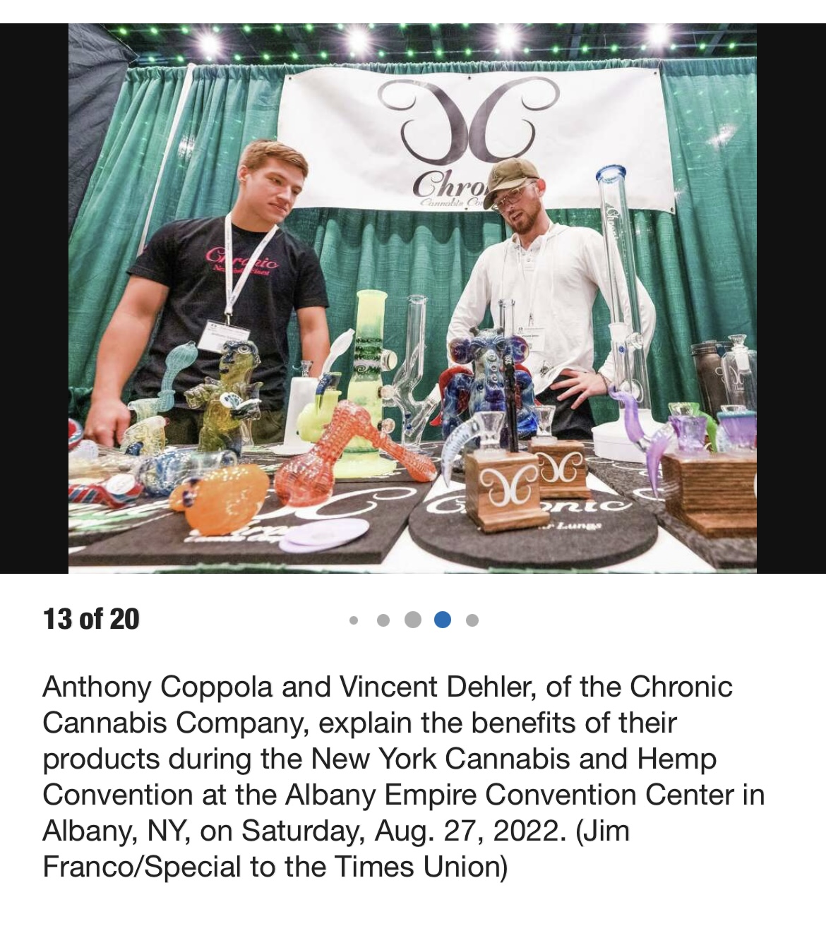 Chronic Cannabis Company booth at New York convention.